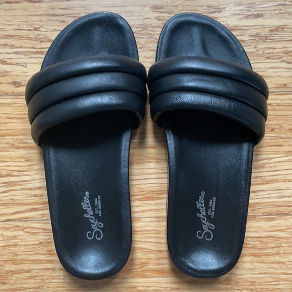 Seychelles Lowkey slide sandals Black sz 6 - Picture 2 of 3
